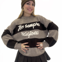 maglione con ricamo ho sempre ragione